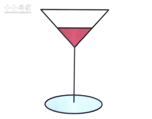 高脚酒杯简笔画画法图片步骤- www.chuantongba.top