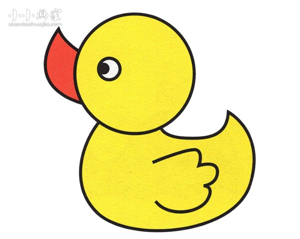 黄色小鸭子简笔画画法图片步骤- www.chuantongba.top