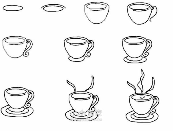 茶的简笔画画法图片步骤- www.chuantongba.top