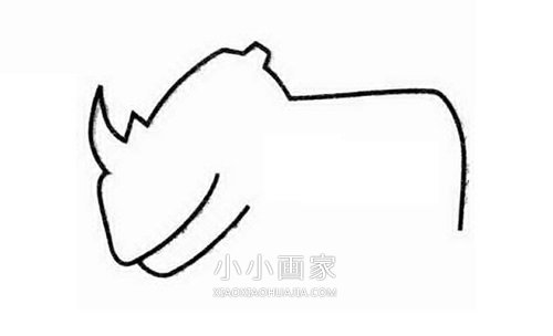 卡通犀牛简笔画画法图片步骤- www.chuantongba.top