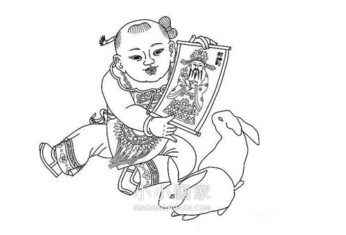 迎新年简笔画画法图片步骤- www.chuantongba.top