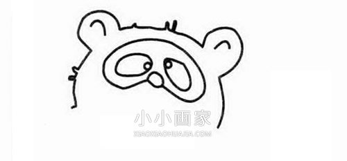 可爱小浣熊简笔画画法图片步骤- www.chuantongba.top