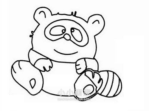 可爱小浣熊简笔画画法图片步骤- www.chuantongba.top