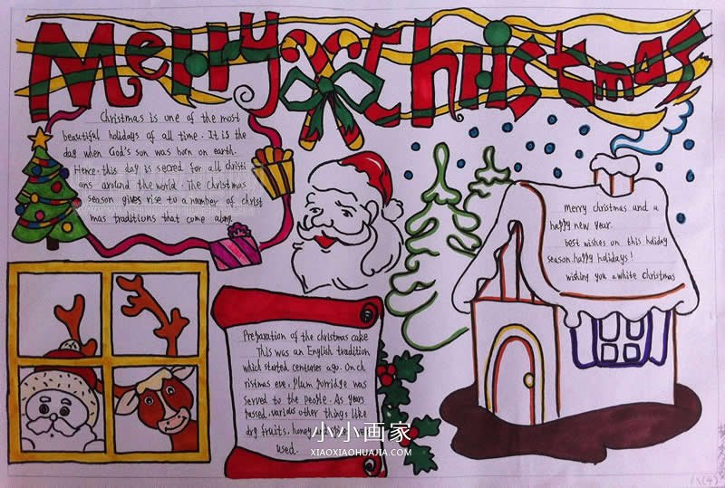 关于圣诞节的英文手抄报图片- www.chuantongba.top