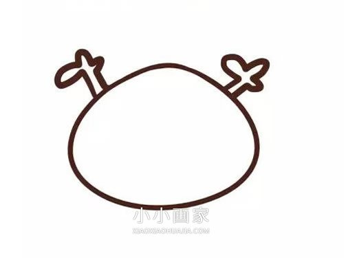 可爱小鹿简笔画画法图片步骤- www.chuantongba.top