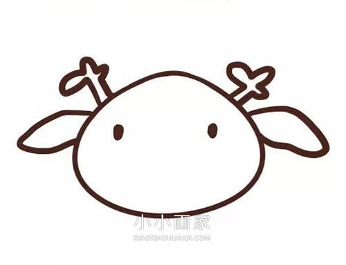 可爱小鹿简笔画画法图片步骤- www.chuantongba.top