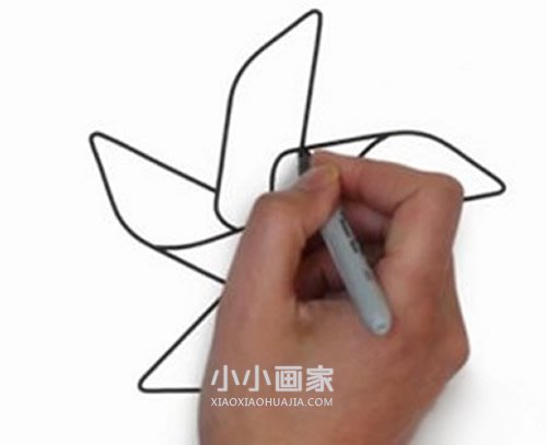 简单风车简笔画画法图片步骤- www.chuantongba.top