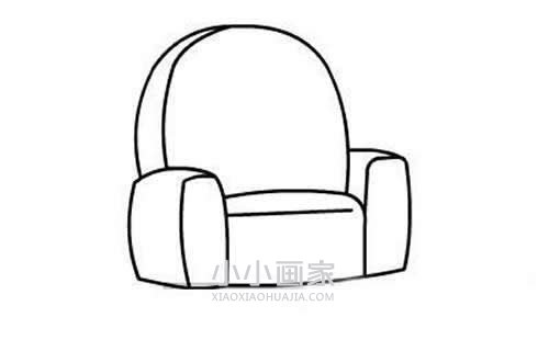 粉红的可爱扶手沙发简笔画画法图片步骤- www.chuantongba.top