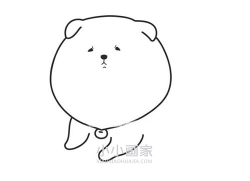 可爱胖狗狗简笔画画法图片步骤- www.chuantongba.top