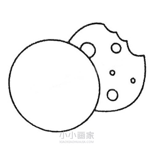 简单曲奇饼干简笔画画法图片步骤- www.chuantongba.top