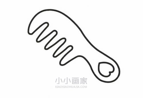 可爱彩色梳子简笔画画法图片步骤- www.chuantongba.top
