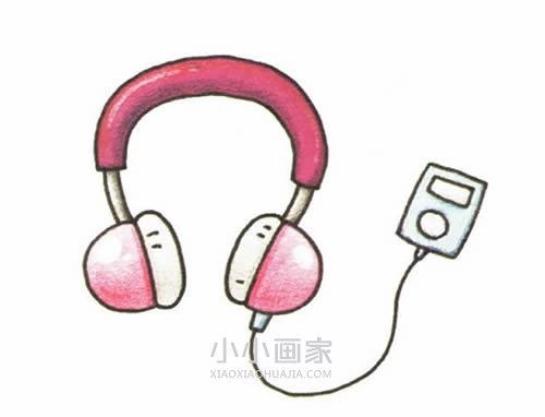头戴耳机简笔画画法图片步骤- www.chuantongba.top