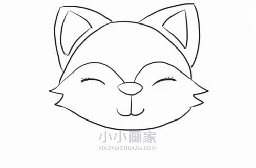 卡通小狐狸简笔画画法图片步骤- www.chuantongba.top
