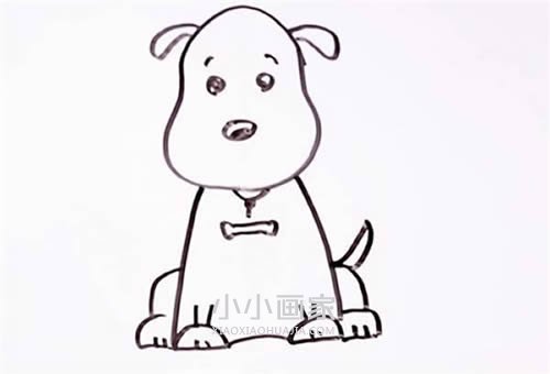 可爱小狗狗简笔画画法图片步骤- www.chuantongba.top