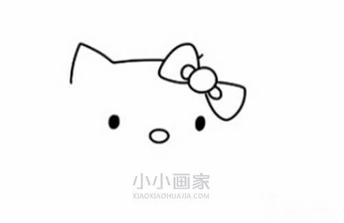 彩色凯蒂猫简笔画画法图片步骤- www.chuantongba.top