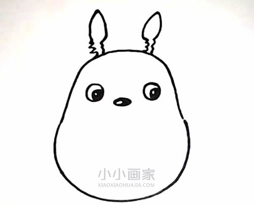 吃西瓜龙猫简笔画画法图片步骤- www.chuantongba.top