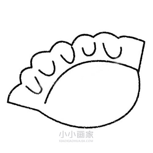 简单饺子简笔画画法图片步骤- www.chuantongba.top