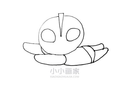 飞行的奥特曼简笔画画法图片步骤- www.chuantongba.top