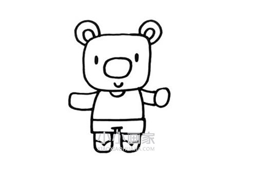 拿着棒棒糖的小熊简笔画画法图片步骤- www.chuantongba.top