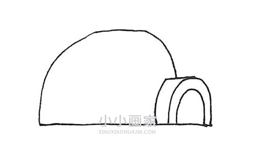 爱斯基摩人冰屋简笔画画法图片步骤- www.chuantongba.top