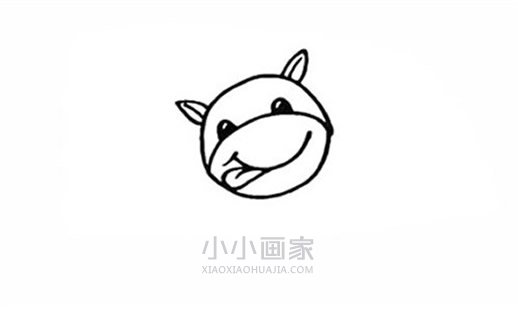 可爱小奶牛简笔画画法图片步骤- www.chuantongba.top