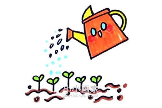 浇水简笔画画法图片步骤- www.chuantongba.top