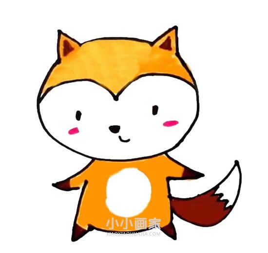 狐狸宝宝简笔画画法图片步骤- www.chuantongba.top