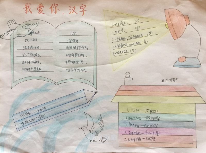 有趣的汉字手抄报简单又漂亮五年级- www.chuantongba.top