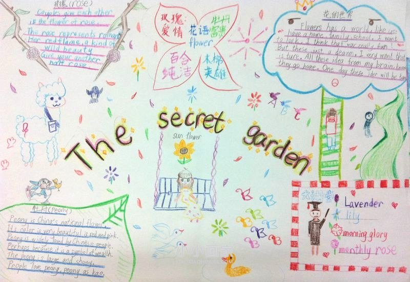 The Secret Garden秘密花园手抄报图片- www.chuantongba.top