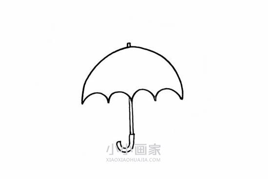 漂亮雨伞简笔画画法图片步骤- www.chuantongba.top