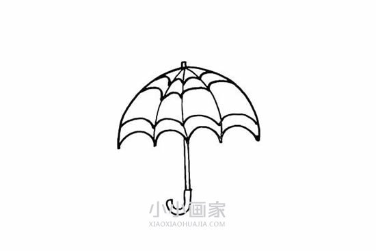 漂亮雨伞简笔画画法图片步骤- www.chuantongba.top