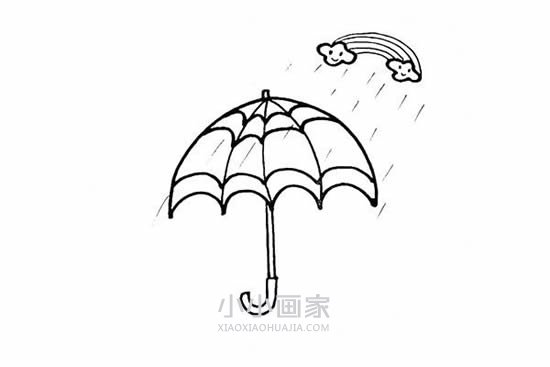 漂亮雨伞简笔画画法图片步骤- www.chuantongba.top