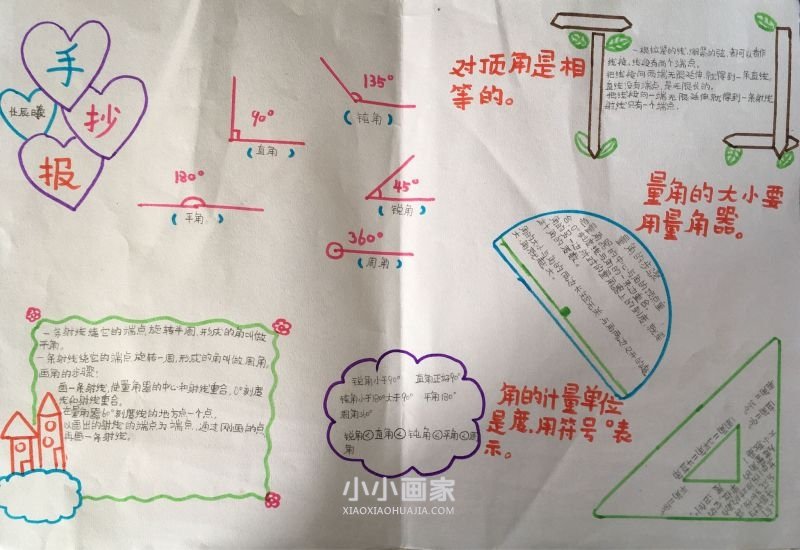 四年级角的度量手抄报简单又漂亮- www.chuantongba.top