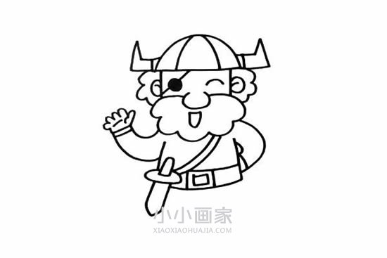 维京海盗简笔画画法图片步骤- www.chuantongba.top