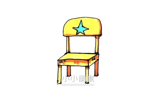 可爱儿童椅简笔画画法图片步骤- www.chuantongba.top