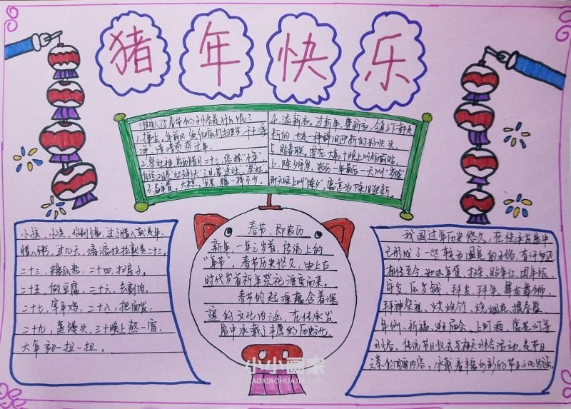 新年快乐手抄报简单又漂亮一等奖初一- www.chuantongba.top